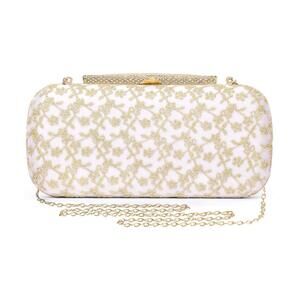 4565 M034 Bridal Clutch Bags Lace Satin Evening Clutch Purses Ivory